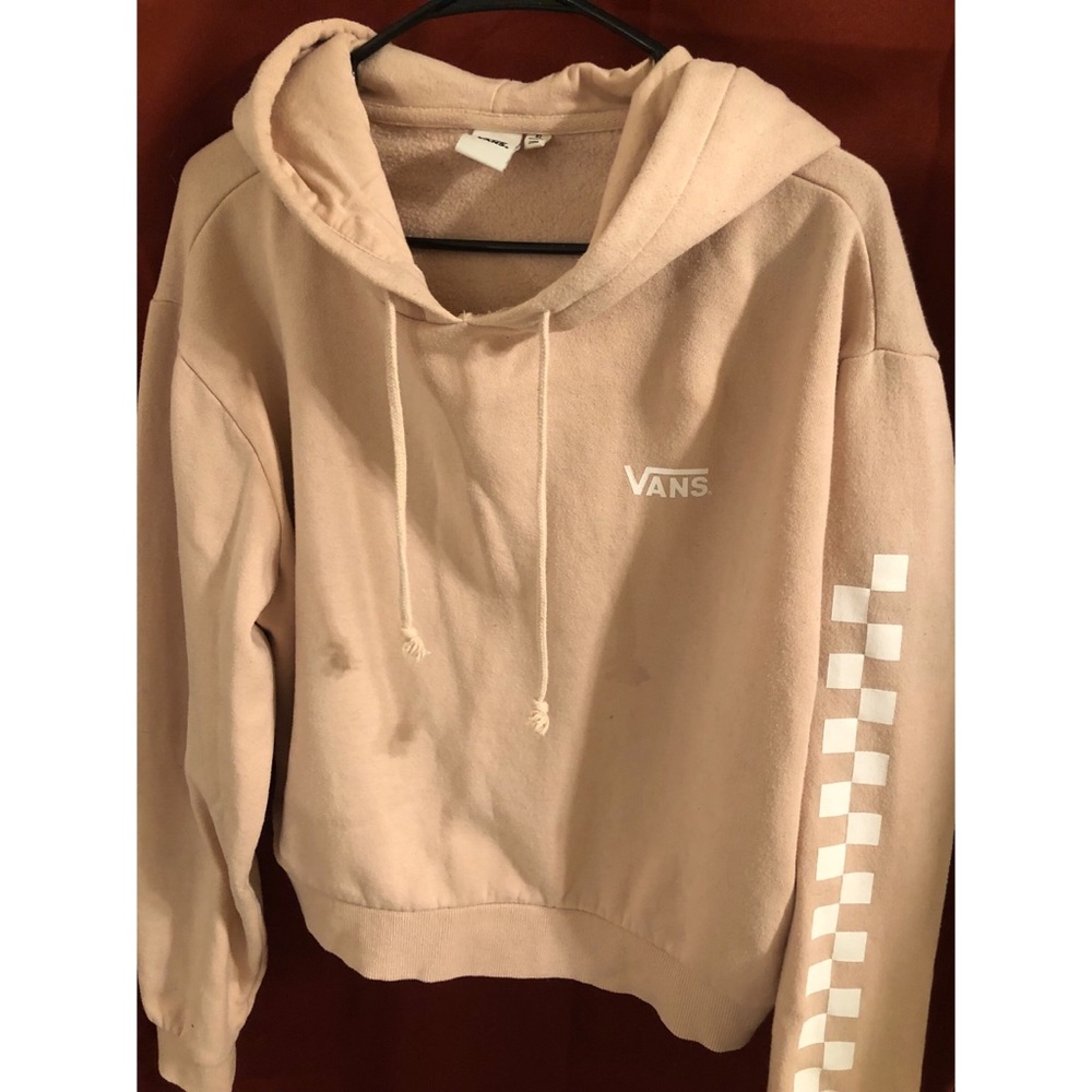 Pink vans crop hoodie
